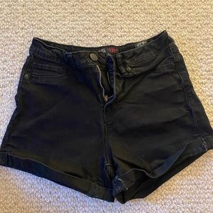 High waisted jean shorts